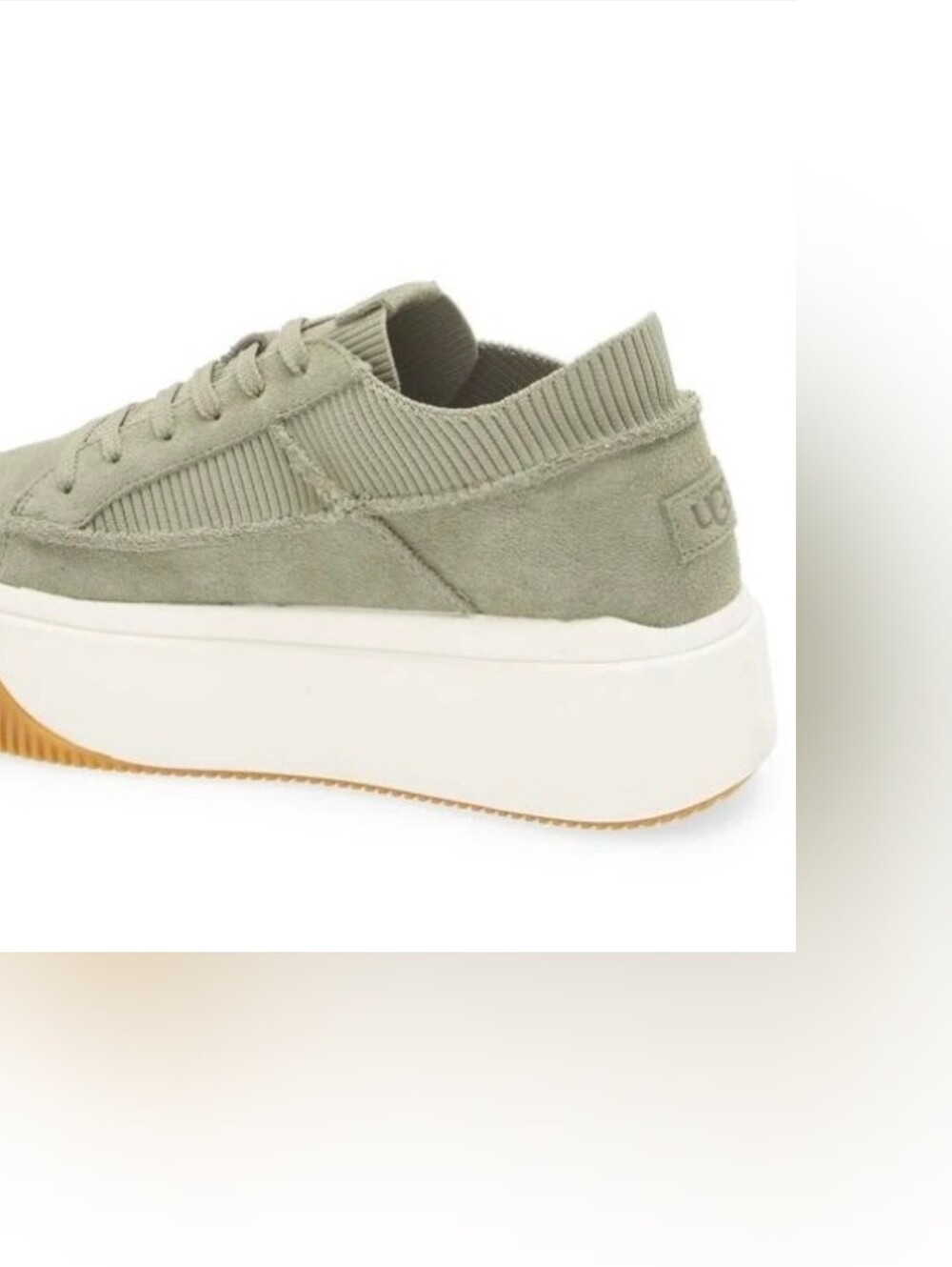 UGG Ez Duzzit Low-Top Lace-Up Sneaker in Light Green and White Size 11 - Picture 2 of 7